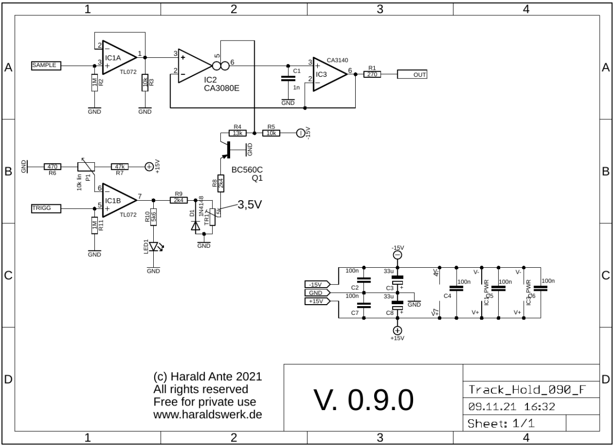 Track and hold schematic