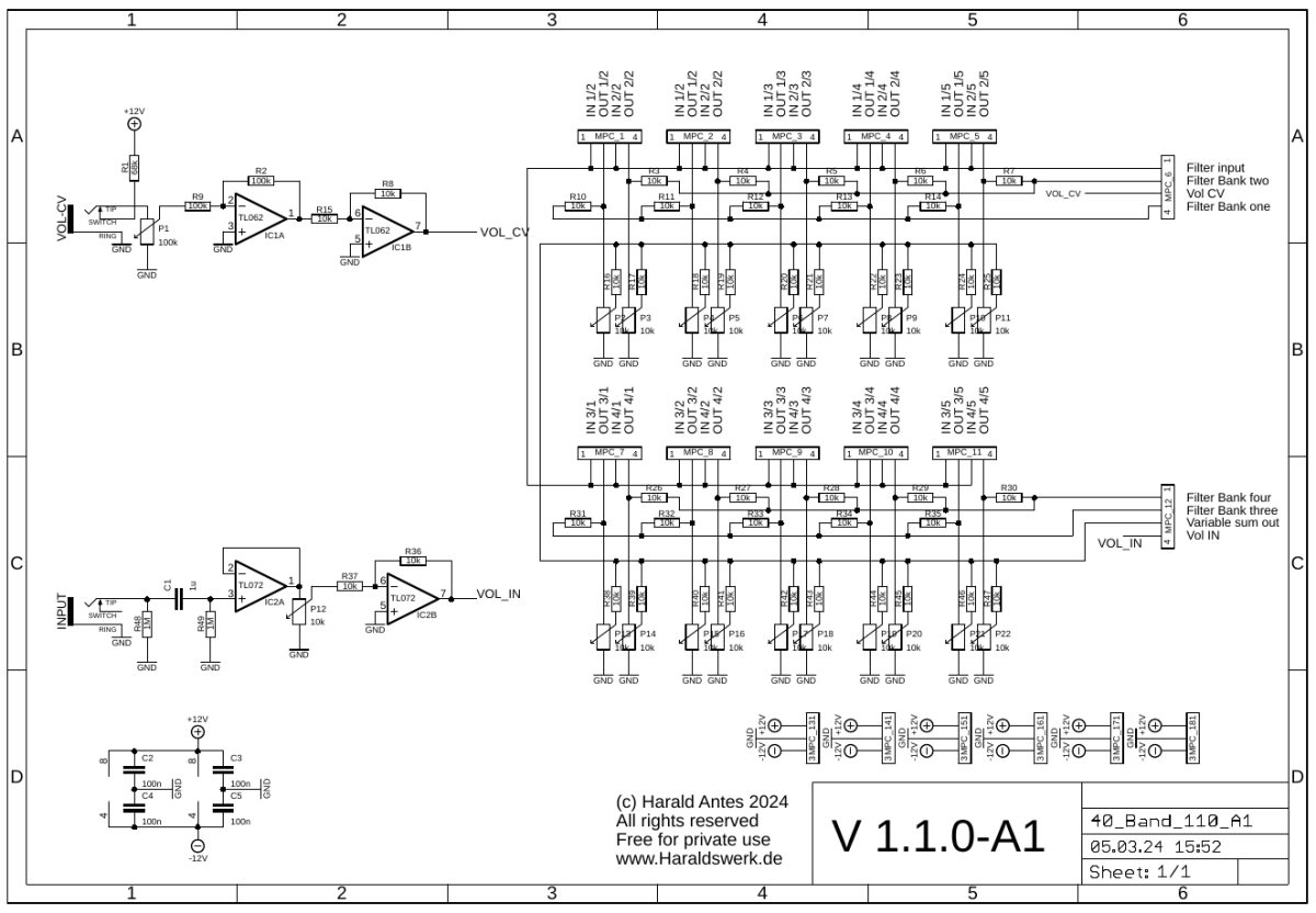 40 Band (String) Filter schematic control board 01