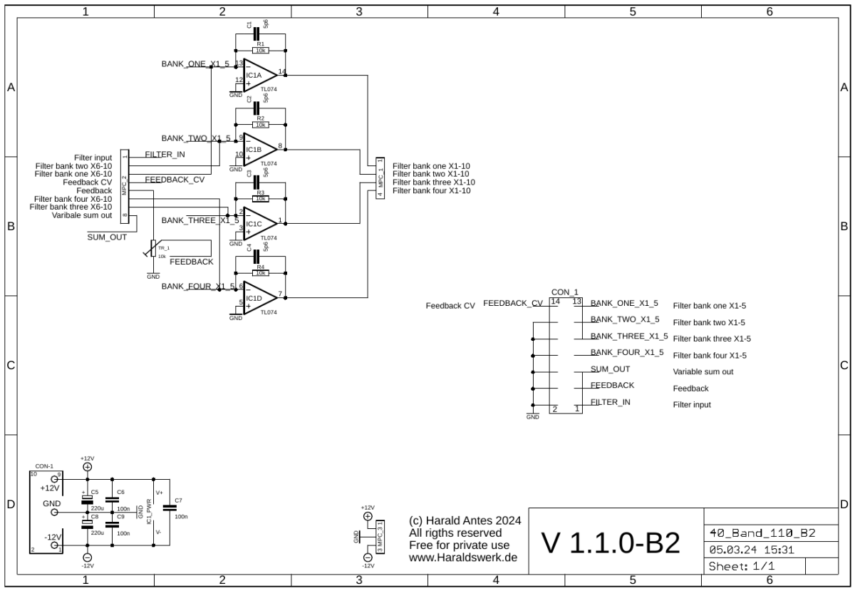 40 Band (String) Filter schematic main board 02