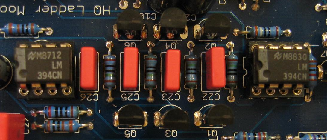 Moog Ladder filter PCB Detail LM394