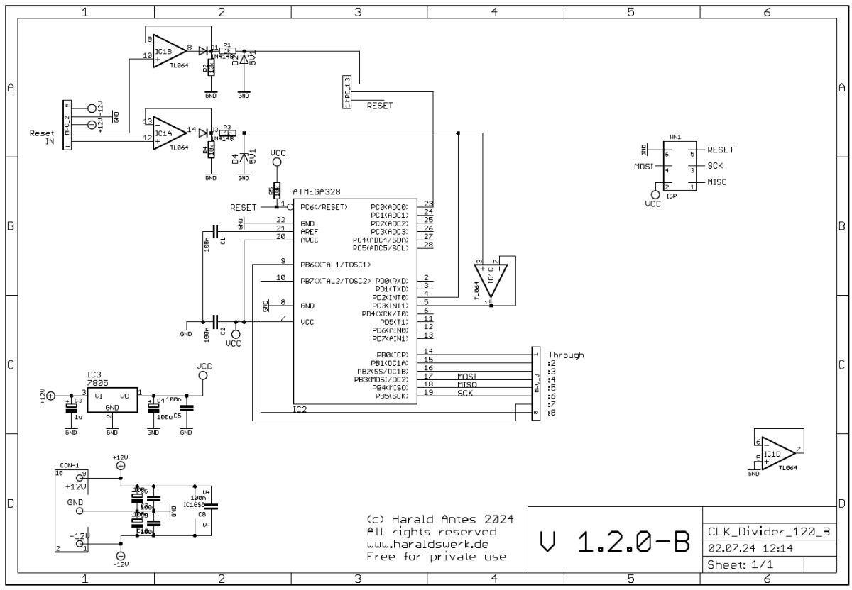 Divider 2..8 and Prime 11..31 schematic main board