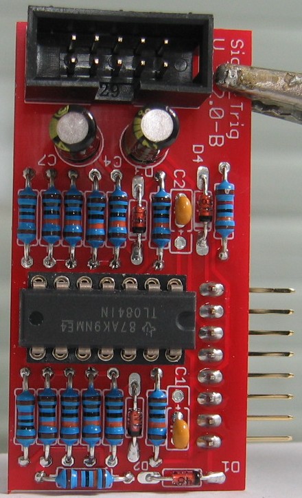 Signal to trigger converter populated main PCB