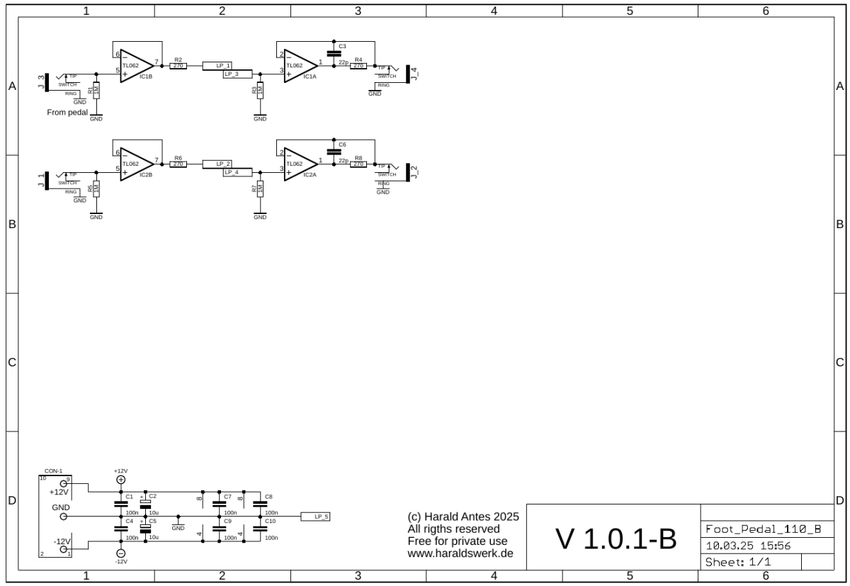 PDF with better resolution in the download section CV Pedal Connector main board schematic