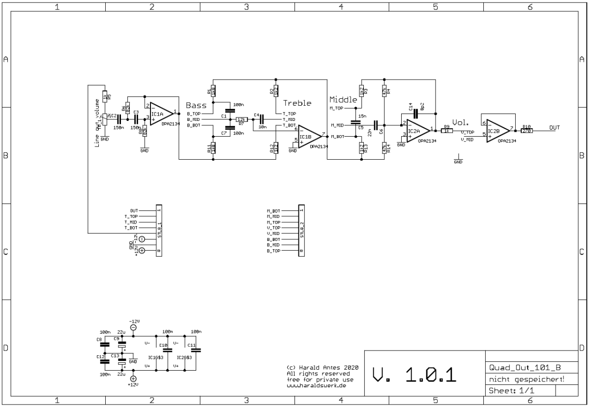 Quad out schematic main board