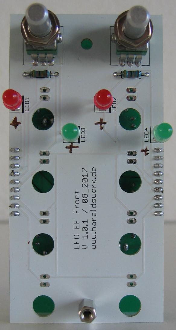 NGF LFO flat: populated front PCB