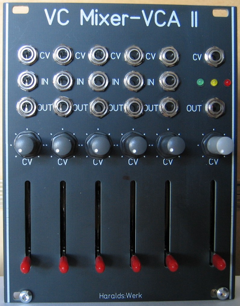 Voltage controlled mixer VCA-II front view