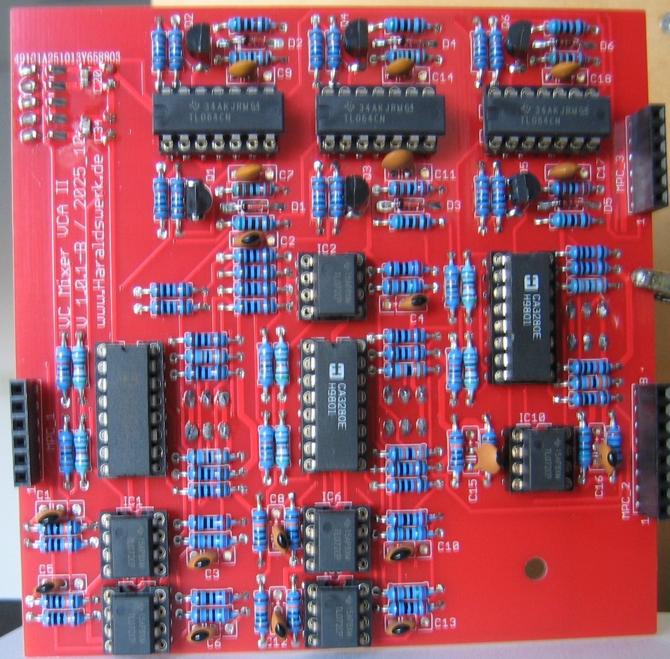 Voltage controlled mixer VCA-II main PCB