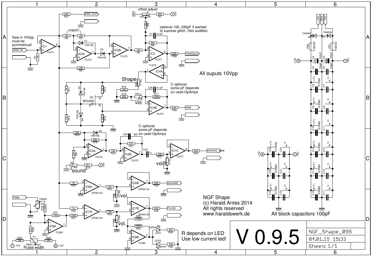 NGF Waveshaper schematic