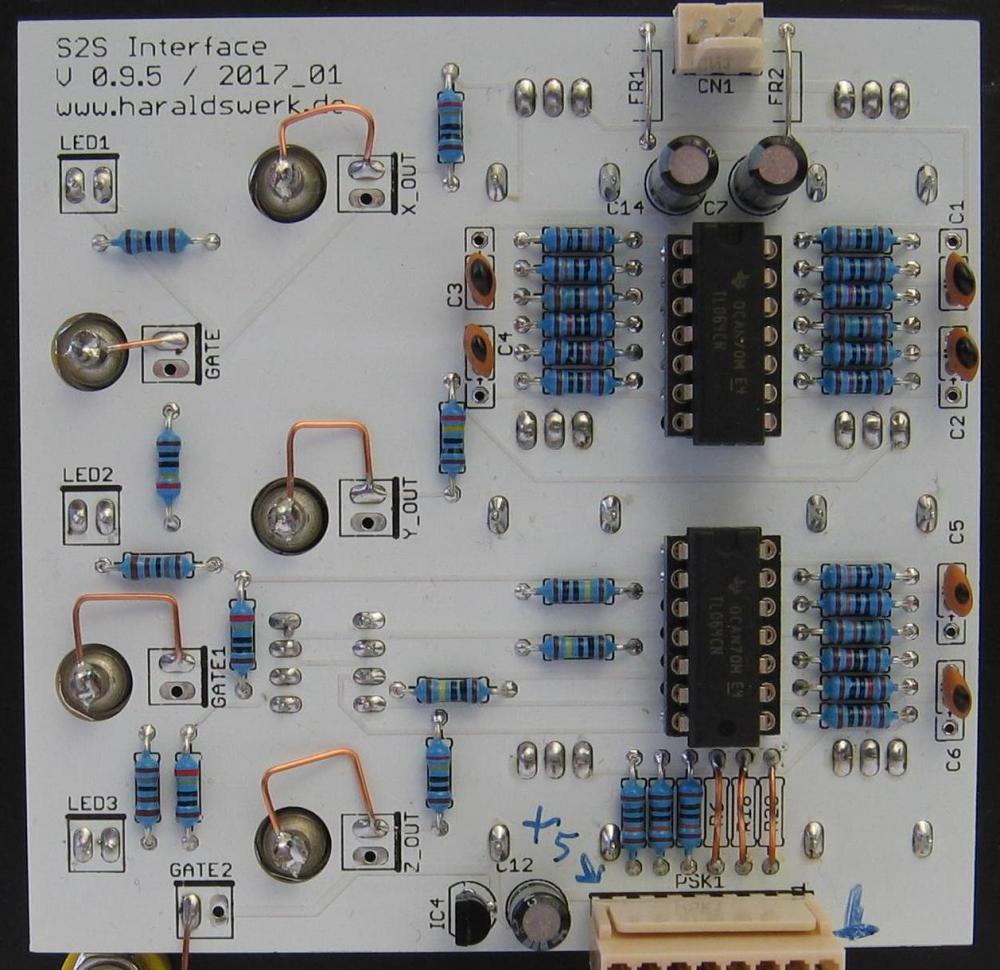 E-Shack interface stuffed PCB