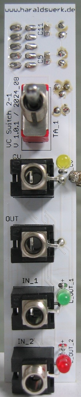 VC Toggle Switch populated control PCB front