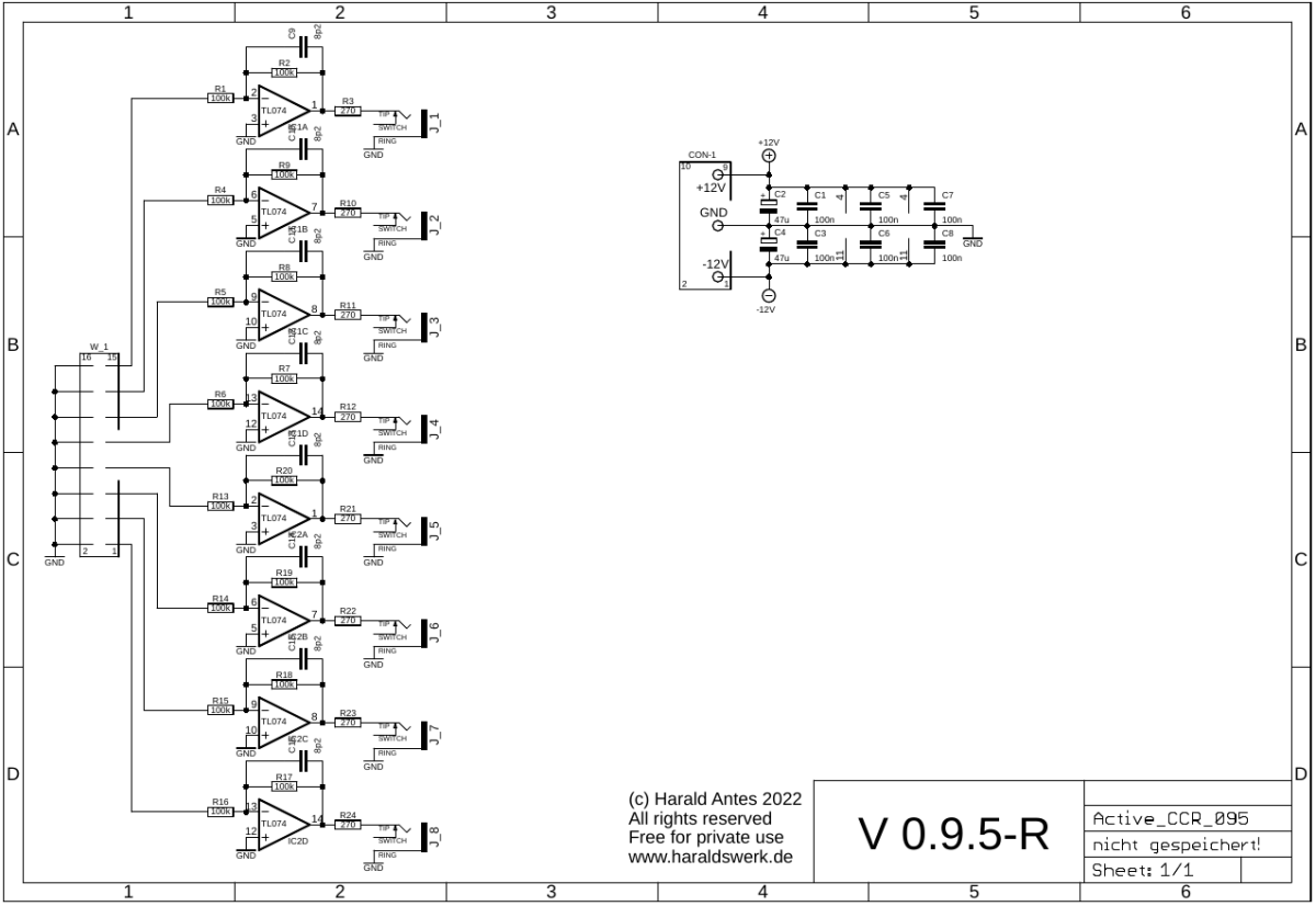 Active Case Connector schematic receive