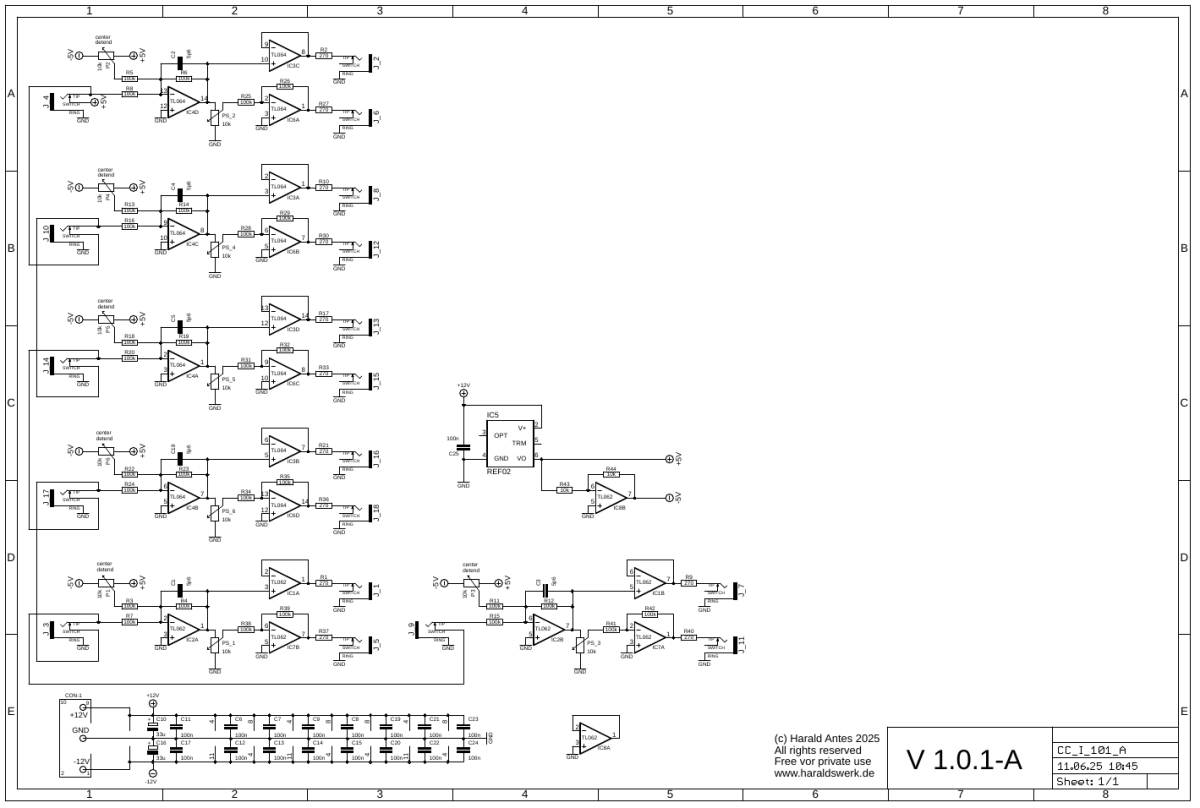PDF with better resolution in the download section Slider Bank (command one) SMD schematic control board