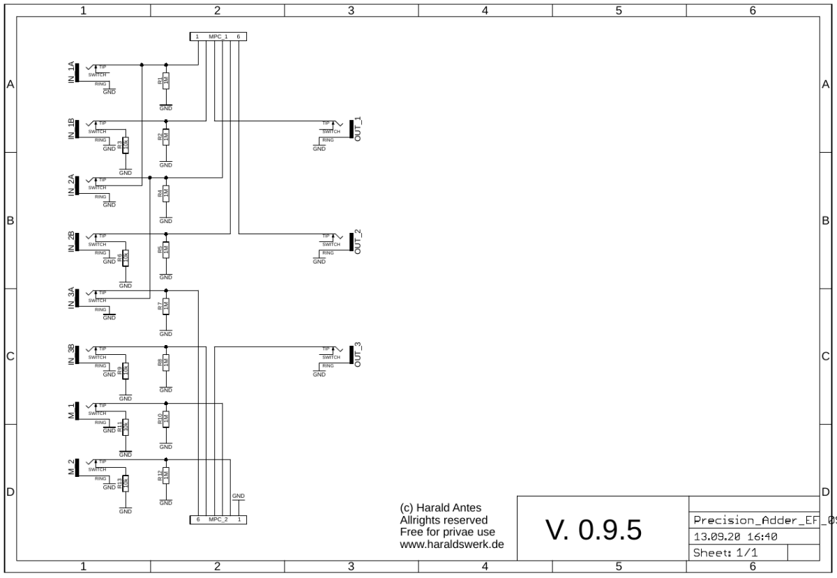 Precision Adder schematic control board