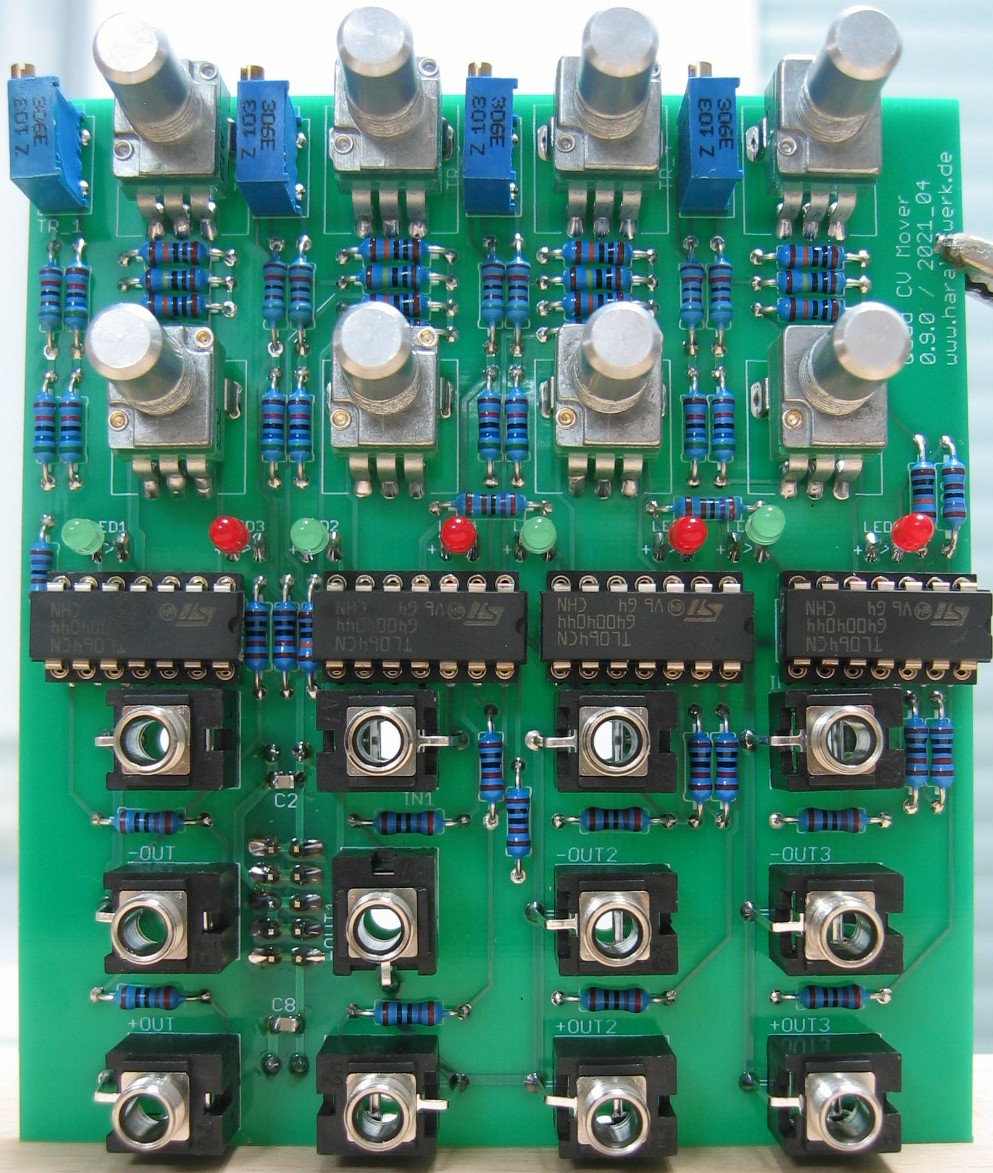 Quad CV Mover populated control PCB