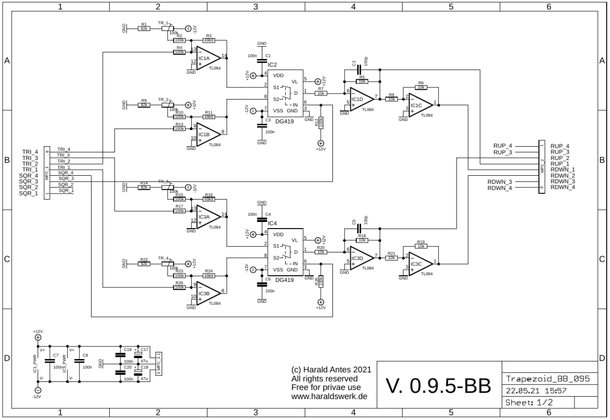 Trapezoid VCO schematic main two board 01