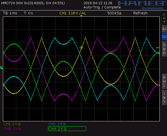 Trapezoid VCO screenshot thru zero modulation